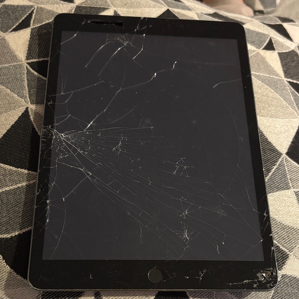Gray ipad 9th gen (cracked ) still works